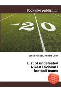 List of Undefeated NCAA Division I Football Teams