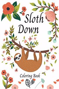 Sloth Down Coloring Book