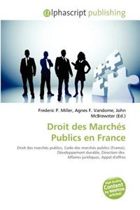 Droit Des Marches Publics En France