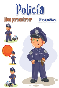 Libro para colorear de policías para niños