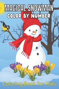 Magical Snowman Color By Number Coloring Book For Kids