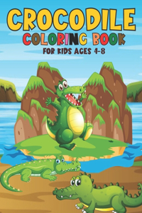Crocodile Coloring Book For Kids Ages 4-8