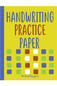 Handwriting practice paper