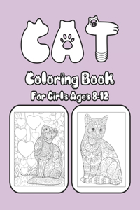 Cat Coloring Book For Girls Ages 8-12