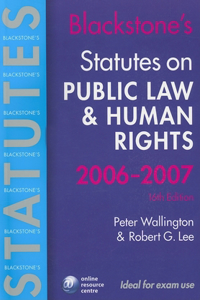 Blackstone's Statutes on Public Law & Human Rights