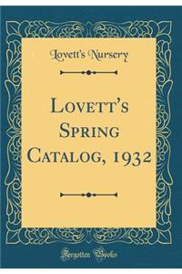 Lovett's Spring Catalog, 1932 (Classic Reprint)