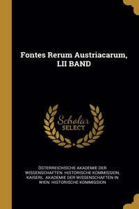 Fontes Rerum Austriacarum, LII BAND