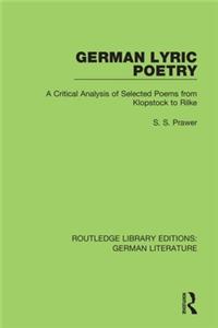 German Lyric Poetry