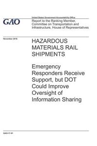 Hazardous Materials Rail Shipments