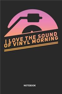 Vinyl Morning Notebook: Dotted Lined Vinyl Composition Notebook (6x9 inches) ideal as a Vinyl Cover Collection Journal. Also perfect as a DJ Set List Book for all Vinyl LP 