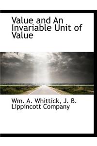 Value and an Invariable Unit of Value