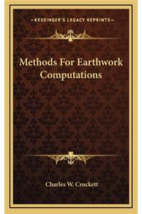 Methods for Earthwork Computations