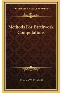 Methods for Earthwork Computations