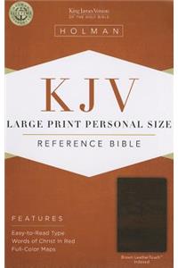 KJV Large Print Personal Size Reference Bible, Brown LeatherTouch Indexed