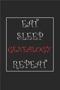 Eat Sleep Genealogy Repeat Journal Gift