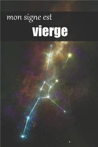 vierge signe astrologique, carnet ligné