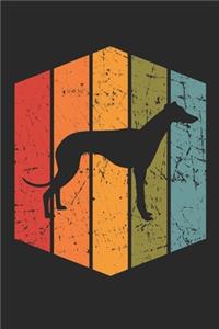 Retro Greyhound Notebook - Gift for Greyhound Lovers and Dog Owners - Vintage Greyhound Diary - Greyhound Writing Journal