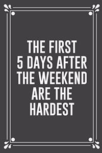 The First 5 Days After the Weekend Are the Hardest