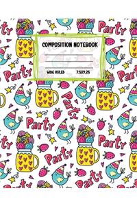 Composition Notebook Wide Ruled
