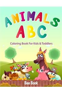 Animals ABC Coloring Book for Kids & Toddlers