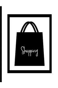 Shopping Notebook Black and White Shopping Bag