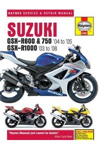 Suzuki GSX-R600/750 (04 - 05) & GSX-R1000 (03 - 08) Haynes Repair Manual