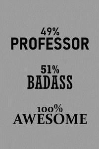 49% Professor 51% Badass 100% Awesome
