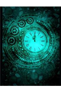 Steampunk Clock Sci-Fi Notebook