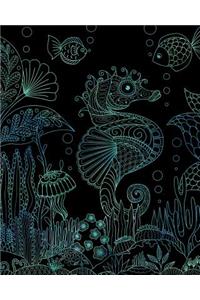 Journal Notebook Seahorse Drawing 5