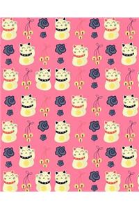 Bullet Journal Notebook Chinese Waving Cats Pattern 2