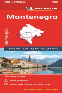 Michelin Montenegro Road and Tourist Map No 780