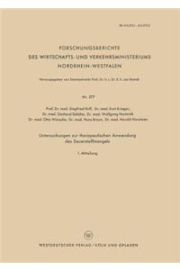 Untersuchungen zur therapeutischen Anwendung des Sauerstoffmangels