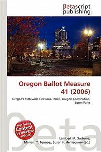 Oregon Ballot Measure 41 (2006)