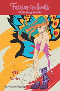 Fairies in Boots Coloring Book