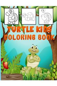 Turtle Kids Coloring Book