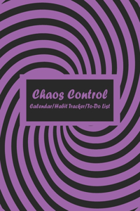 Chaos Control (Purple) Monthly Calendar, Habit Tracker and Daily To-Do List Pages