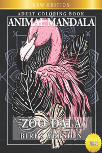Zoo-Dala Birds Version Vol 26, Animal Mandala, Adult Coloring Book