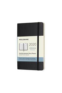2020 12 MONTH POCKET MONTHLY DIARY BLACK