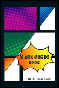 Blank Comic Book 100 different pages
