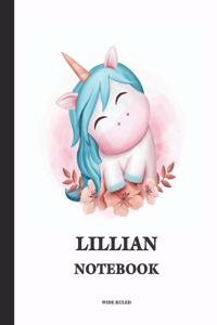 Lillian Wide Ruled Notebook