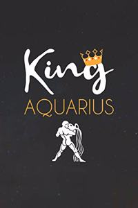 Aquarius Notebook 'King Aquarius' - Zodiac Diary - Horoscope Journal - Aquarius Gifts for Her