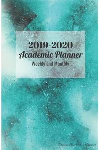 2019-2020 Academic Planner Weekly and Monthly Tortoise Universe Abstract