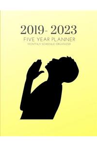 2019-2023 Five Year Planner God Gratitude Monthly Schedule Organizer