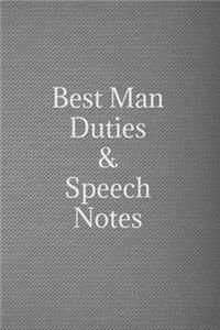 Best man duties & speech notes
