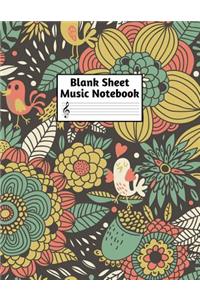 Blank Sheet Music Notebook