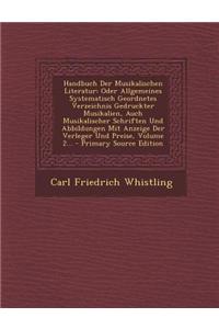 Handbuch Der Musikalischen Literatur