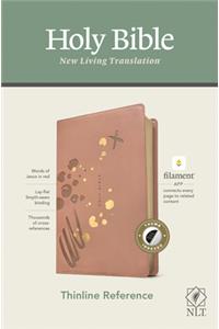 NLT Thinline Reference Bible, Filament Enabled Edition (Red Letter, Leatherlike, Pink, Indexed)