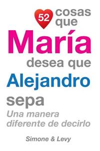 52 Cosas Que María Desea Que Alejandro Sepa