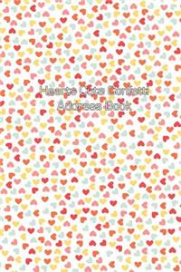 Hearts Cute Confetti Address Book