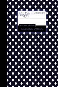 Blue Black Polka Dot Composition Notebook